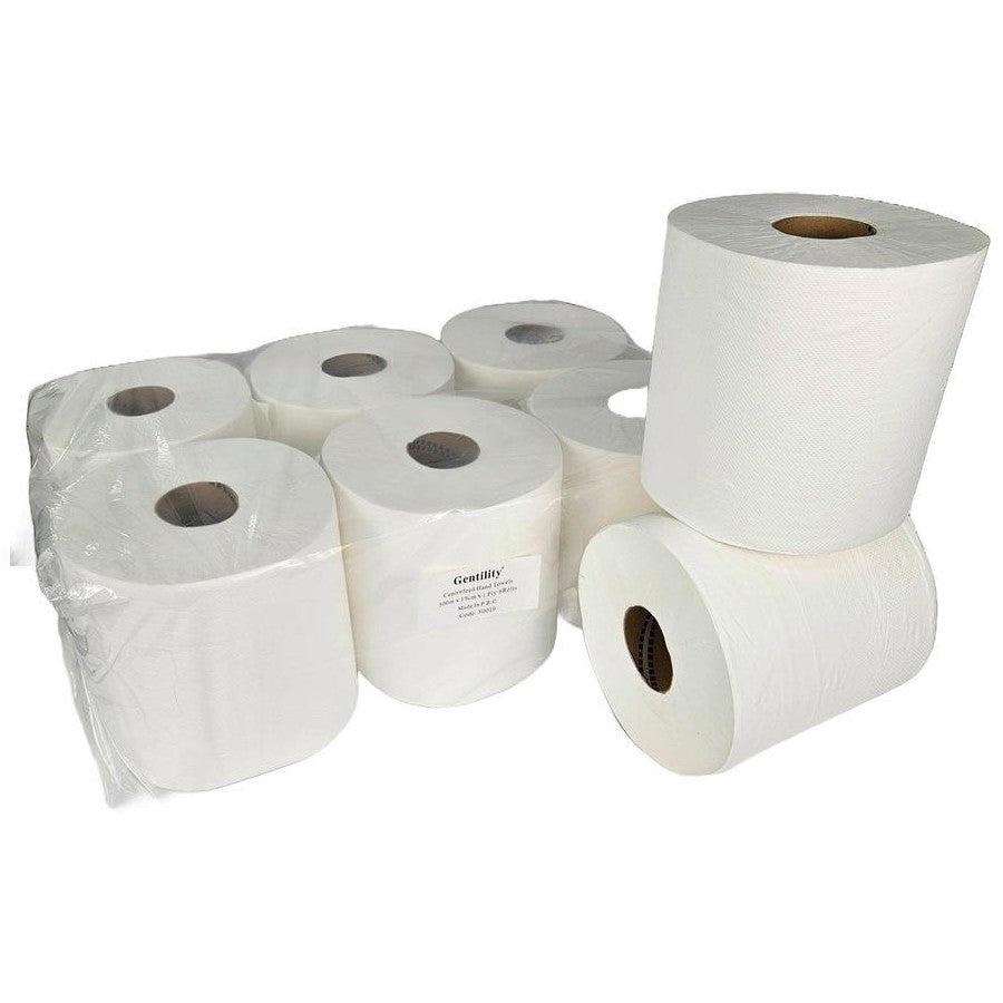 Centerfeed Paper Hand Towels Roll 1ply 300m 6 Rolls (1)