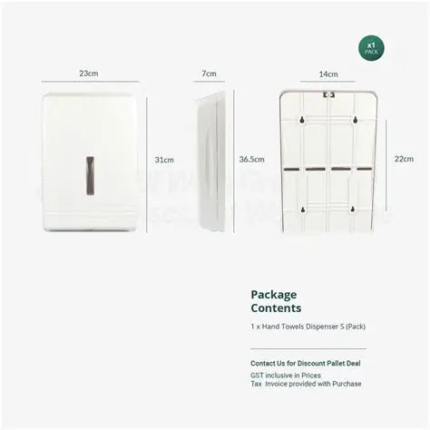 Compact Hand Towel Plastic Dispenser White (1)